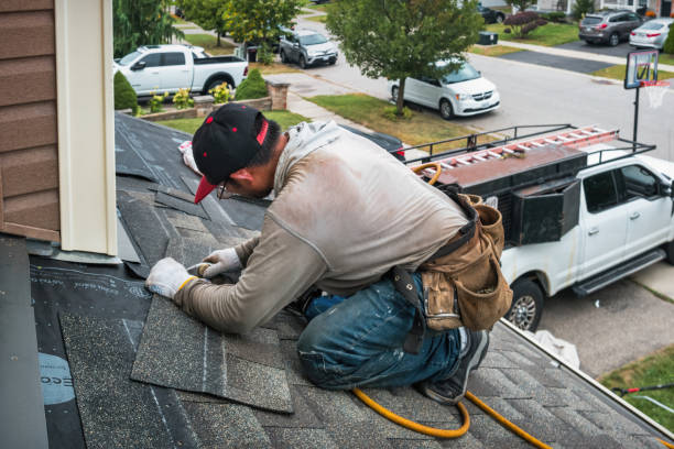 Professional Emergency Roof Repair technician working in Salem, MA